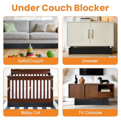 Under Couch Blocker for Kid and Pet Toys. Once Installed