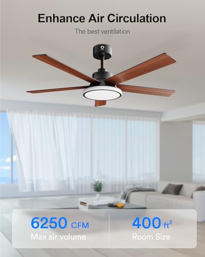 Smart RGB Ceiling Fans with Lights 52in
