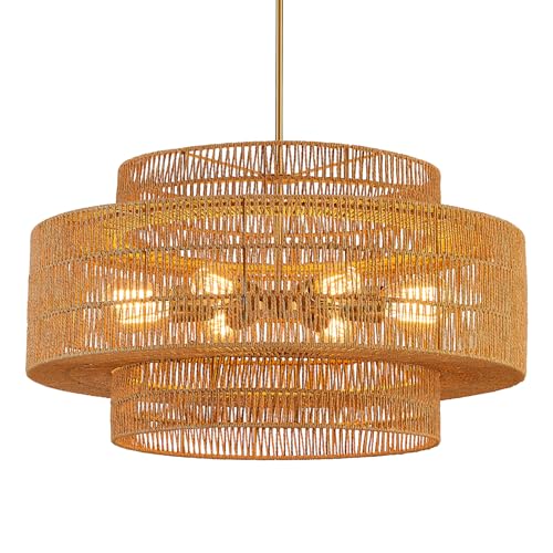 Hand Woven Rattan Chandelier