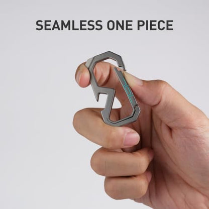 Titanium Keychain Carabiner Multitool with Bottle Opener
