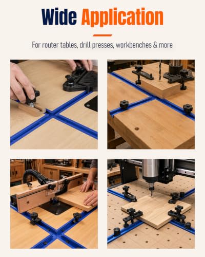 2 Pack Aluminum T Track for Woodworking Jigs and Fixture