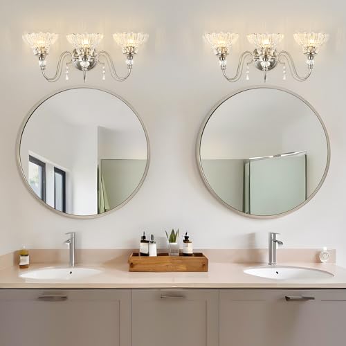Brushed Nickel Bathroom Vanity Light (Nickel / 3-Light)