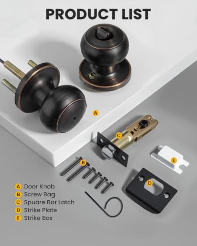 Oil Rubbed Bronze Door Knobs (Oil Rubbed Bronze)