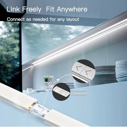 Under Cabinet LED Lighting Bars (Touch / Silver)