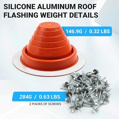 8 High Temp Silicone Metal Roof Pipe Flashing Boot