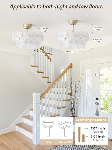 Gold Crystal Fandelier Ceiling Fan with Light (Flower Fandelier Ceiling Fan)