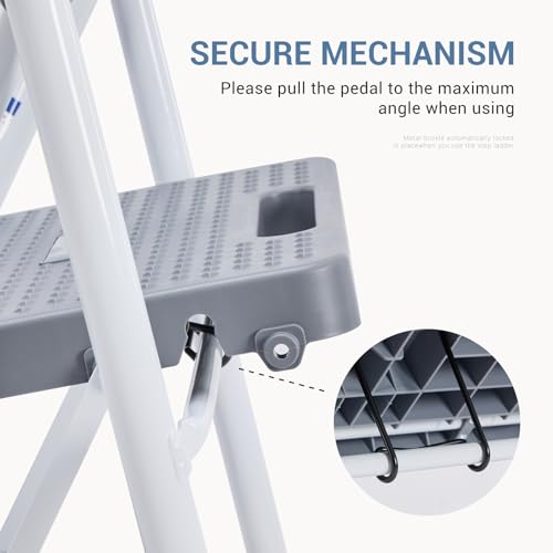 Step Ladder Sturdy Step Stool with Anti