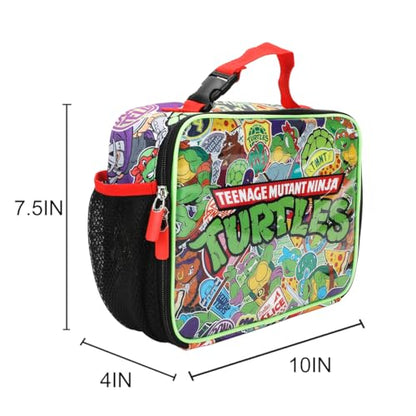 TMNT Classic Retro Cartoon Characters & Icons All (Green, Black & Red)
