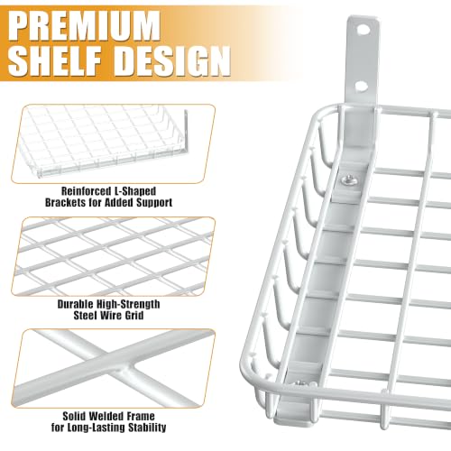 Wall Mounted Storage Shelves (White)