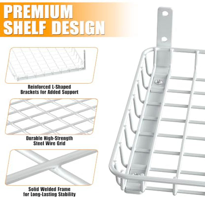 Wall Mounted Storage Shelves (White)