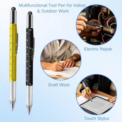Multi Tool Pens for Father's Day 6 in 1 Bulk with Ruler