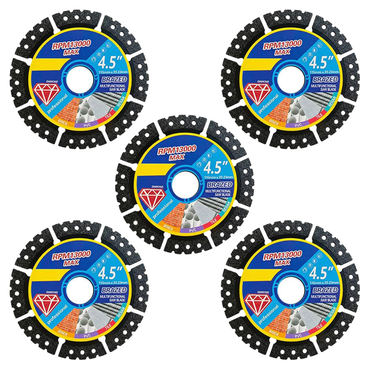 5 Pack Diamond Blades