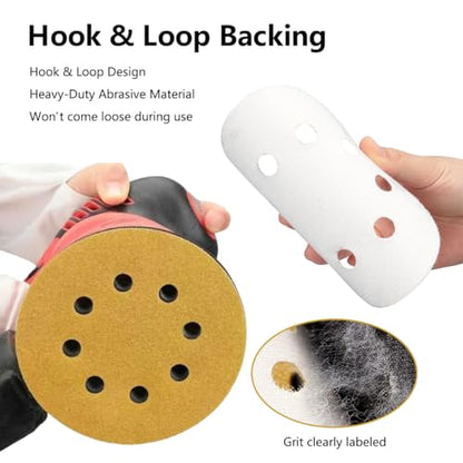 105 PCS 5 Inch Sanding Discs