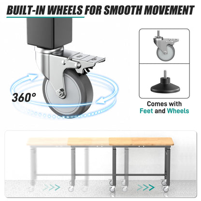 Workbench with Wheels (42“ x 20”)
