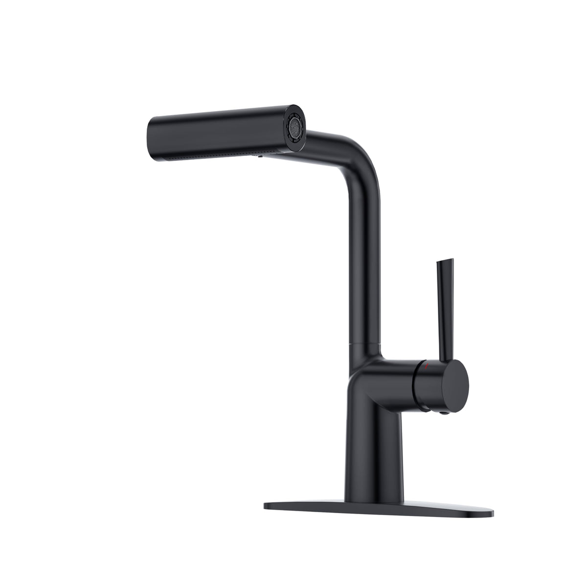 Black Waterfall Kitchen Faucets with Pull Down Sprayer (Waterfall / W-Matte Black)