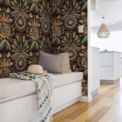 Boho Botanical Peel and Stick Wallpaper