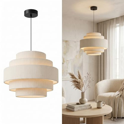 5 Tier Corduroy Pendant Light for Kitchen Island