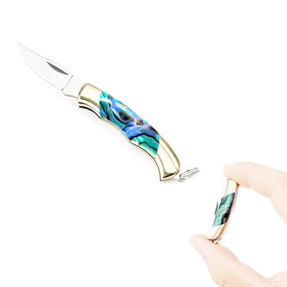 Mini Folding Pocket Knife with Shell Handle