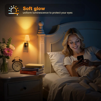 Night Lights Plug into Wall Vintage Nightlight Dusk to Dawn Sensor (White / 1 Pack)