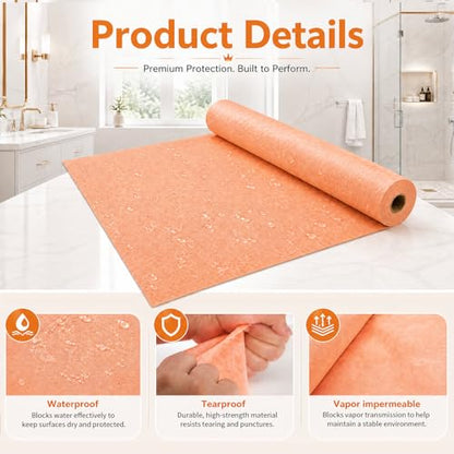 Waterproofing Membrane for Shower (3.3FT x 33FT 108 SQ)