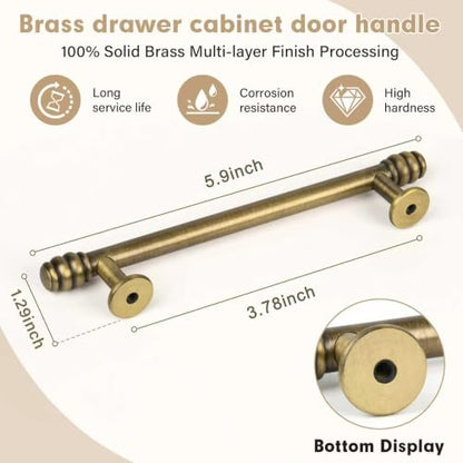 Solid Brass Kitchen Cabinet Knobs