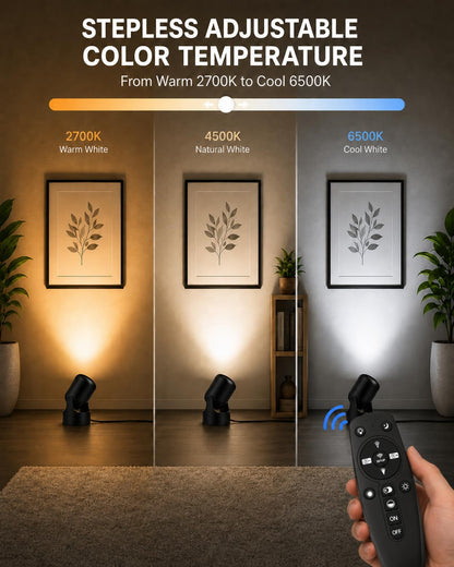 Indoor Uplights with Remote (4 Pack)