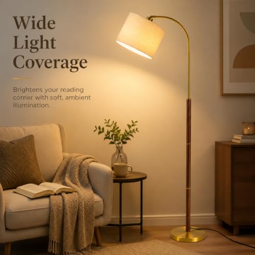 Arc Floor Lamps for Living Room 62.6'' Mid Century Modern Standing Lamp