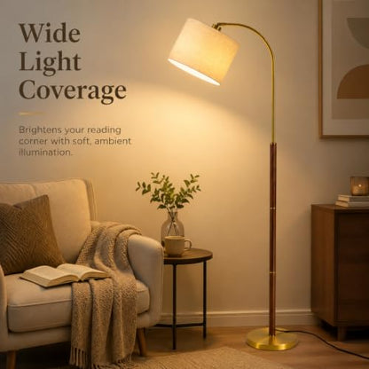Arc Floor Lamps for Living Room 62.6'' Mid Century Modern Standing Lamp