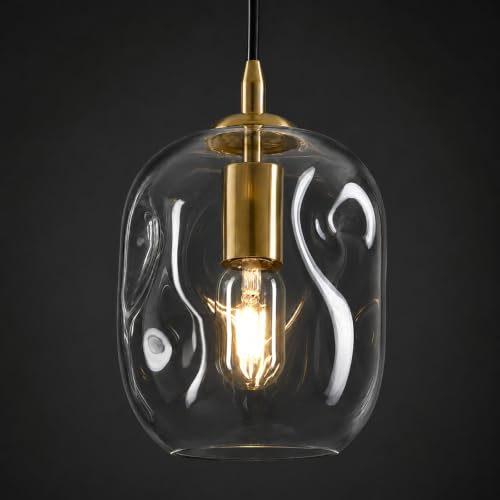 Gold Clear Organic Glass Pendant Lights