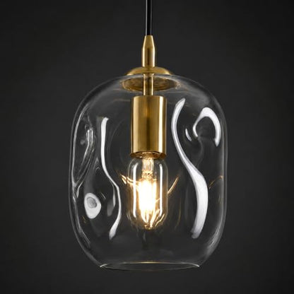Gold Clear Organic Glass Pendant Lights