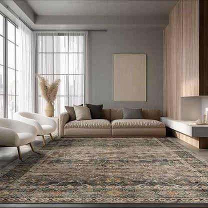 Washable Area Rug 10×14 for Living Room (Camel / 10' x 14' (Rectangular))