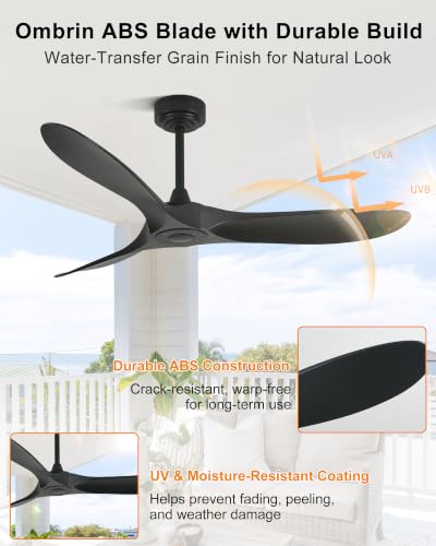ABS Ceiling Fan No Light