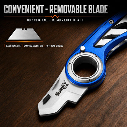 SUMMIT GEAR EDC Folding Utility Knife (Blue)