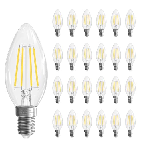 Candelabra Light Bulbs 40 watt Equivalent (24 Pack - 4w / Daylight)
