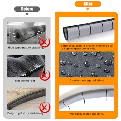 5 Layers HVAC Copper Pipe Insulation Wrap Cover 78.7x10.63inch