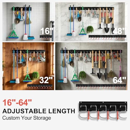 4 Pack 64 inch Heavy Duty Metal Garage Tool Organizer Wall Mount (64 inch 4 pack)