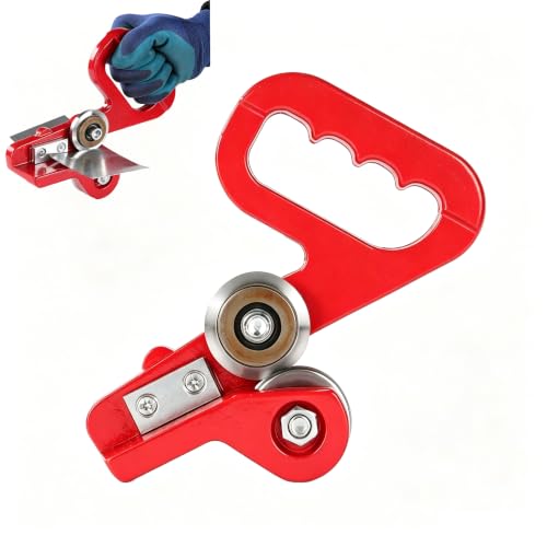 Manual Sheet Metal Cutter Hand Pull Tin Snips Portable Roof Cutting Tools Rotary Metal Plate Shears Double Wheels Scissors Handheld Straight Cut Nibbler Panel Slitter