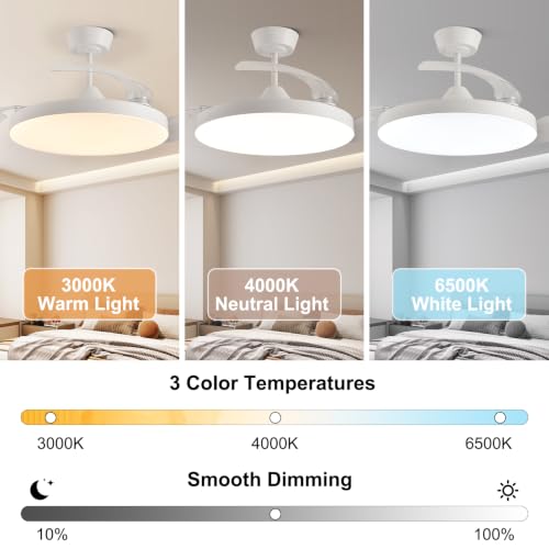 42 Inch Retractable Ceiling Fan