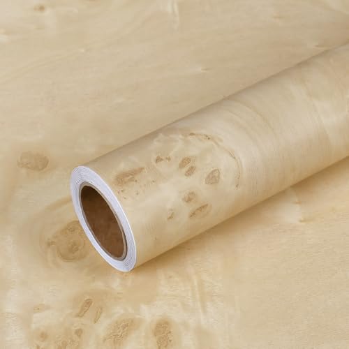 Burl Wood Contact Paper Peel and Stick Wood Grain Contact Paper for Countertops Waterproof Self Adhesive Furniture Vinyl Wrap for Cabinets