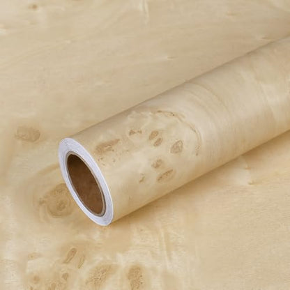 Burl Wood Contact Paper Peel and Stick Wood Grain Contact Paper for Countertops Waterproof Self Adhesive Furniture Vinyl Wrap for Cabinets