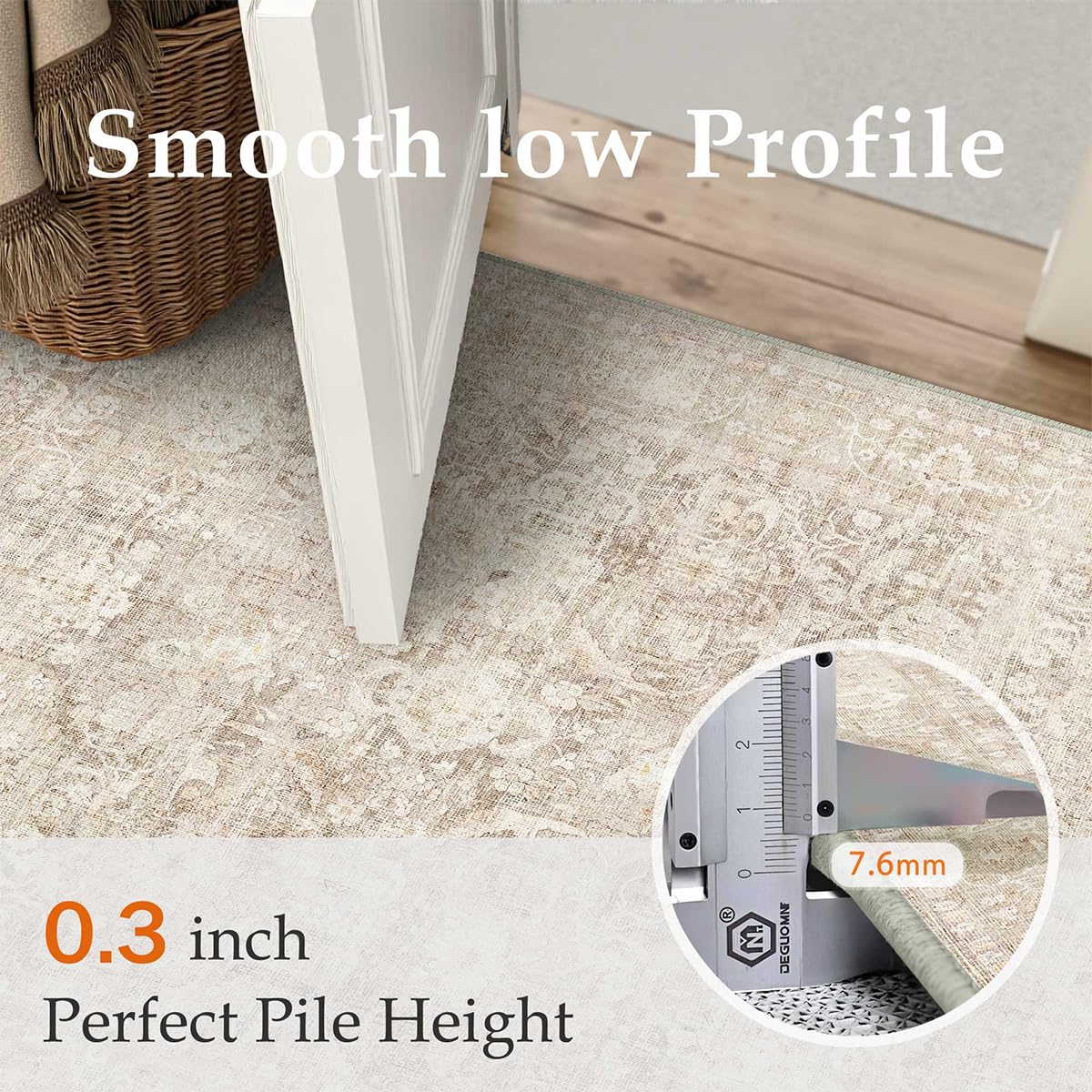 6x9 Beige Neutral Living Room Bedroom Area Rug (Rw | Ly-beige / 6' x 9' (Rectangular))