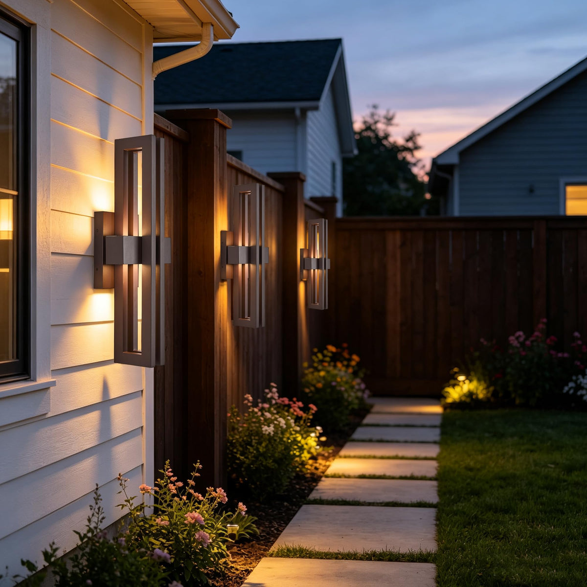 23" Large Modern Minimalist Outdoor Wall Lights 2 (2Pack Large 23"H Textured Bronze)