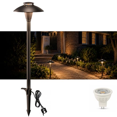 Low Voltage Pathway Lights with 3W 2700K Replaceable MR11 LED Bulb