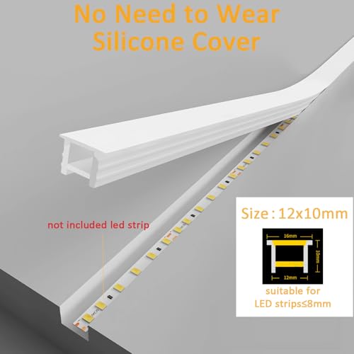 16.4Ft 5M Silicone LED Channel System (12x10mm)