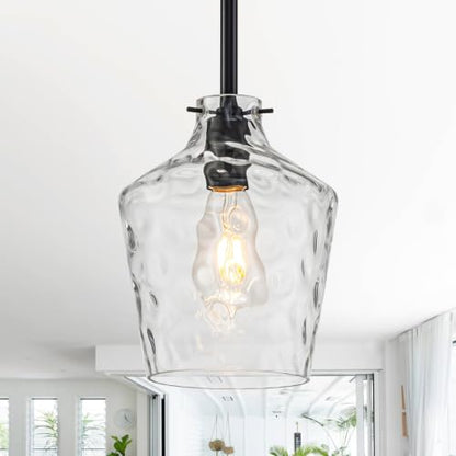 Modern Hammered Glass Pendant Lighting for Kitchen Island