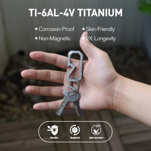 Titanium Keychain Carabiner Multitool with Bottle Opener