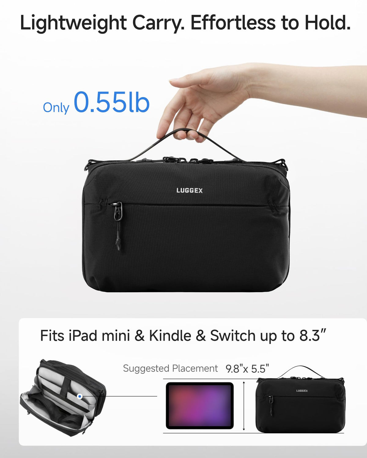 Electronics Organizer Travel Case (Black USB / L)