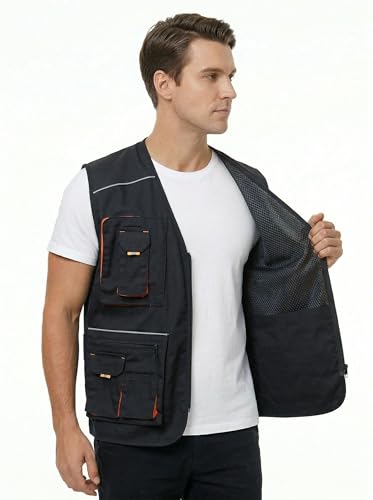 Tool Vest for Men Carpenters Safety Vests DIY Utility Construction Vests Multi