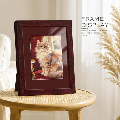 11x14 Red Wood Grain Picture Frame (Red Frame Red Mat / 11x14)
