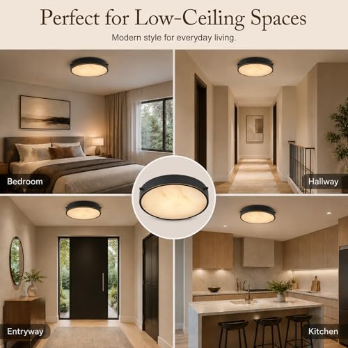 Modern Alabaster Flush